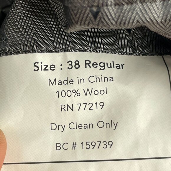 NEW Joseph & Feiss Men's 38R Black Pinstripe Blazer 100% Wool - Picture 8 of 12